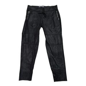 Raffaello Rossi Pants Women's 44 Candy Joggers Black Shiny